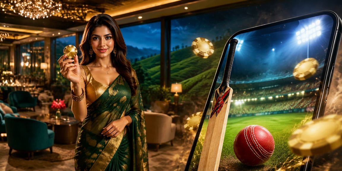 সিলেটের চা বাগানে মোবাইলে লটারি টিকিট দেখছেন একজন খেলোয়াড়